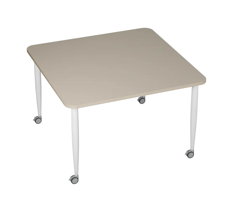PLAYFORM 226 K modulární hravé stoly, mobilní, výška 750 mm, kovová podnož bílá, deska 25 mm, saténo
